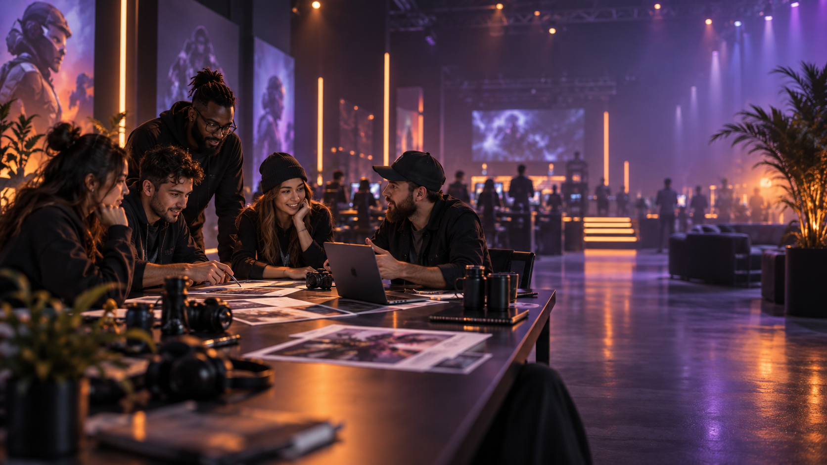 Une équipe prépare un événement gaming FIG